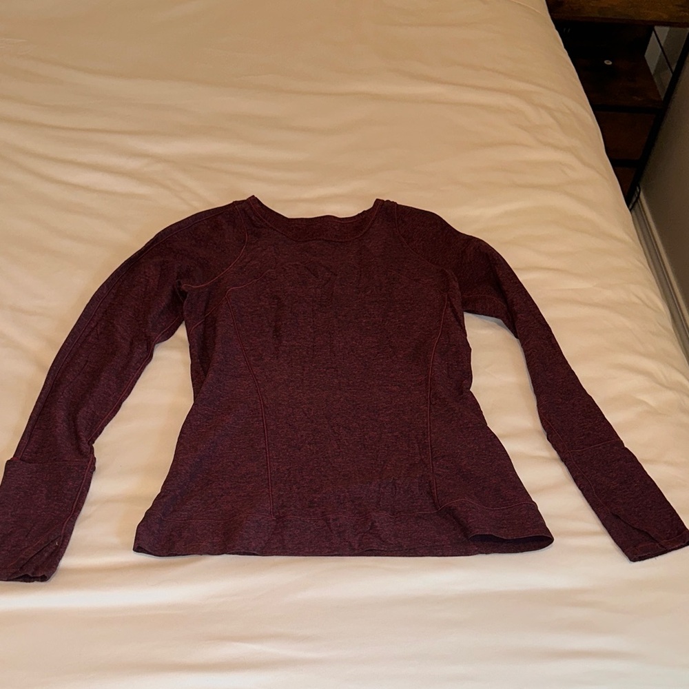 lululemon athletica Maroon Long Sleeve Top